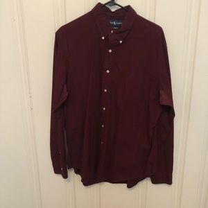 XL Cranberry Ralph Lauren custom fit dress shirt